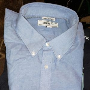 Crown&Ivy Slimfit, Wrinkle-Free Stretch Dress Shrt